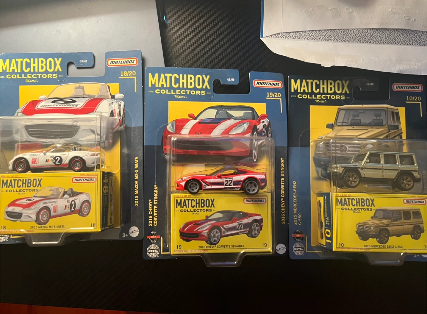 Matchbox Collectors Edition - Miata, G Class, Corvette