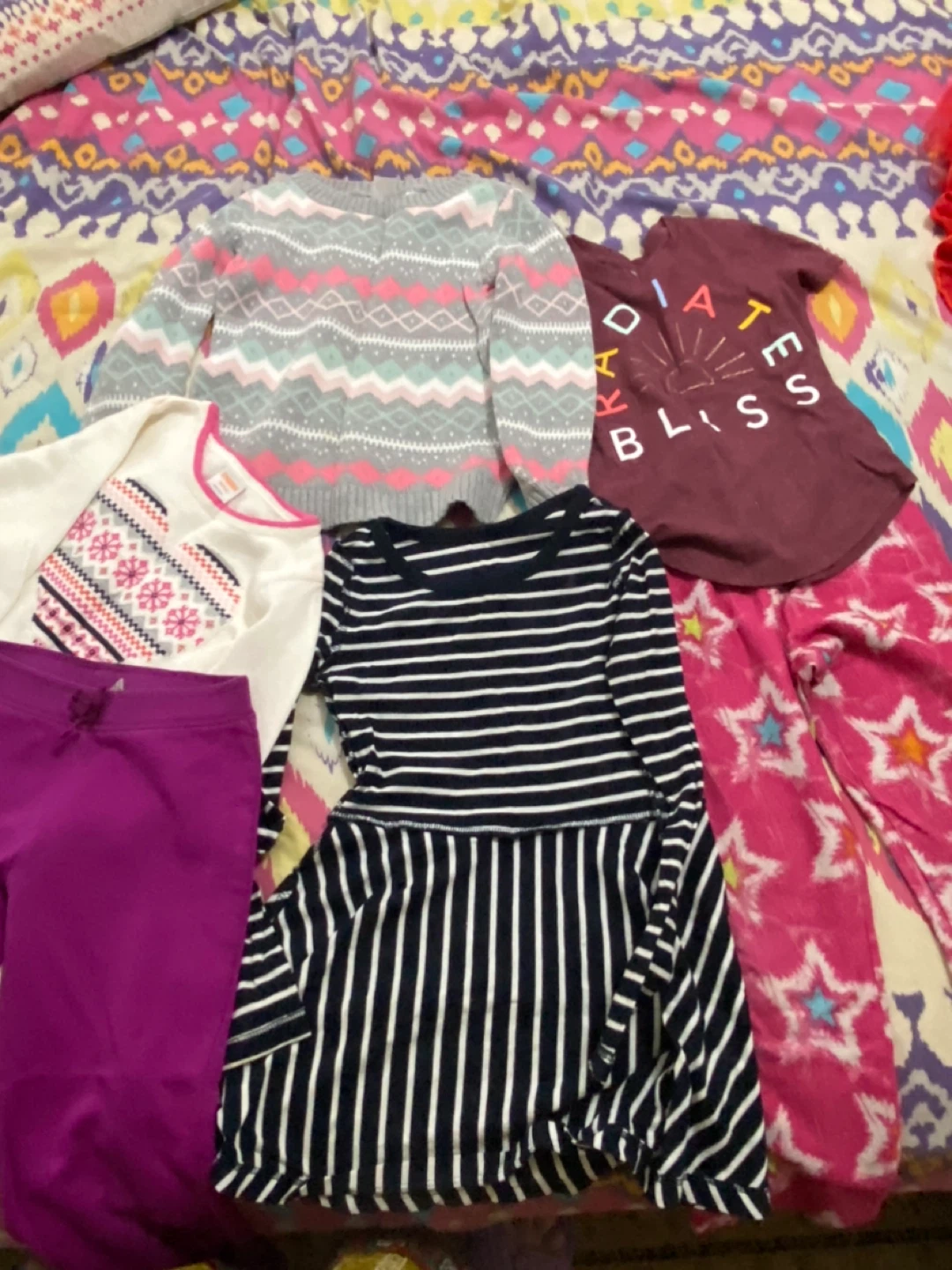 Girls' Clothing Bundle - Assorted Tops, Pants, and Dress - photo 2