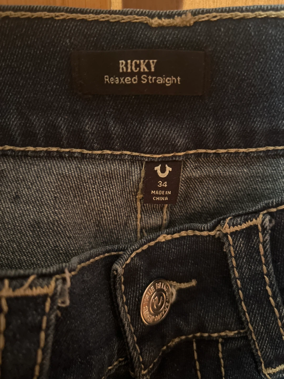 True Religion Ricky Relaxed Straight Jeans Size 34 - photo 2