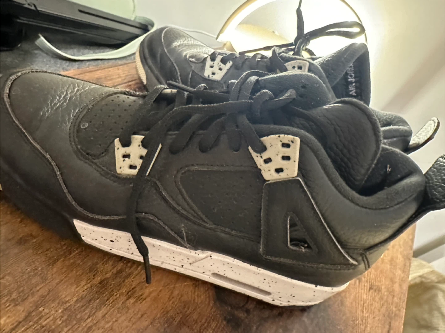 Black Air Jordan 4 Retro oreo - photo 3