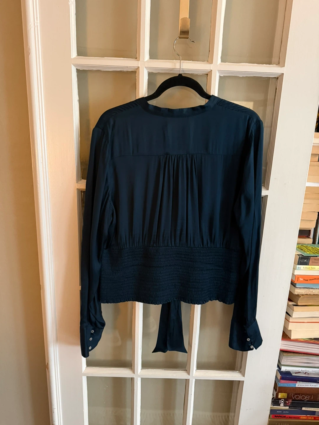 Anthropologie Navy Blue Blouse Top - photo 4