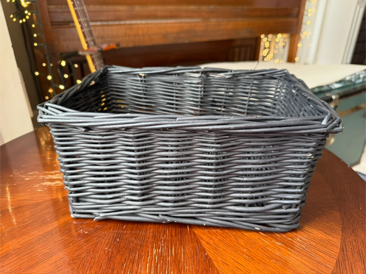 Black wicker basket - photo 2