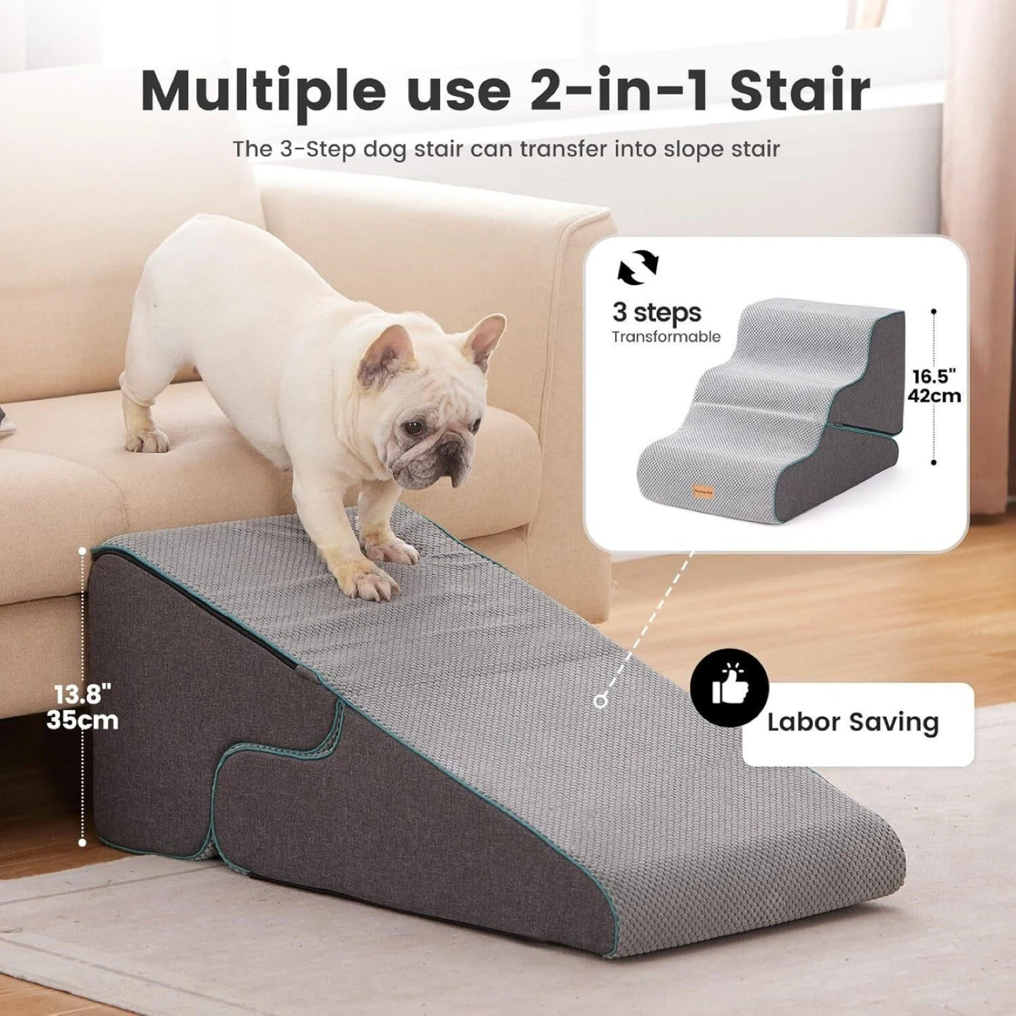 Brand New 2-in-1 Dog Stairs/ Pet Ramp Never Used Out of Box - photo 2