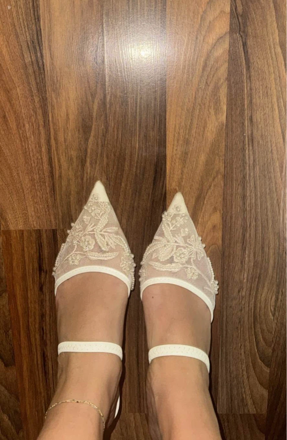 Off-White Bridal Lace Pointed Toe Heels – Available in May - photo 2