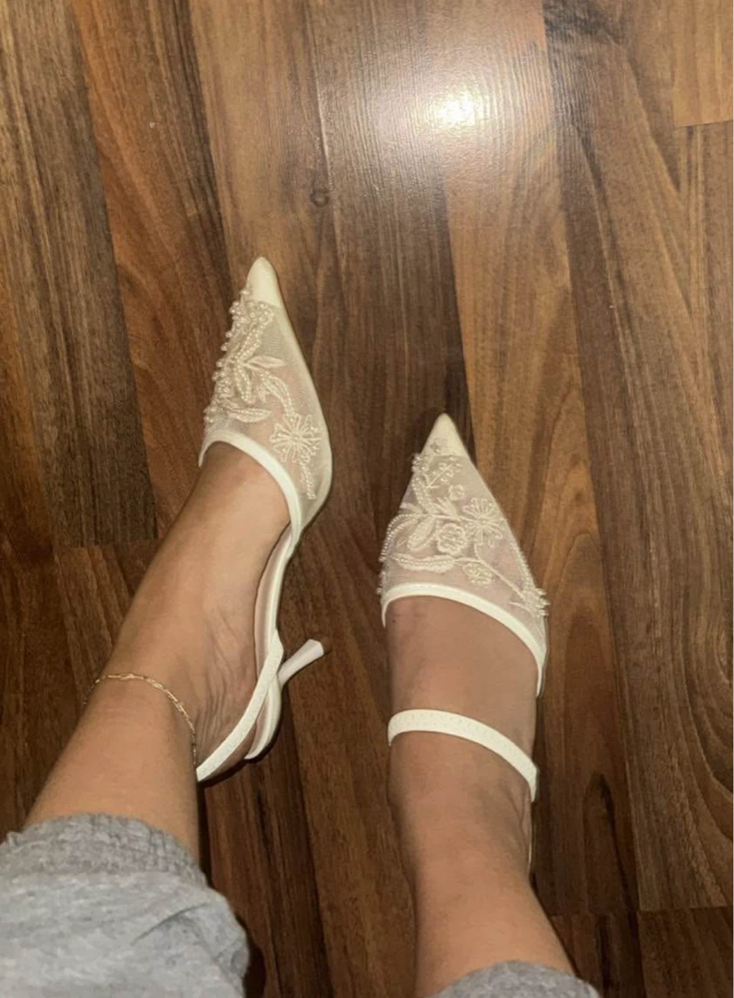 Off-White Bridal Lace Pointed Toe Heels – Available in May - photo 3