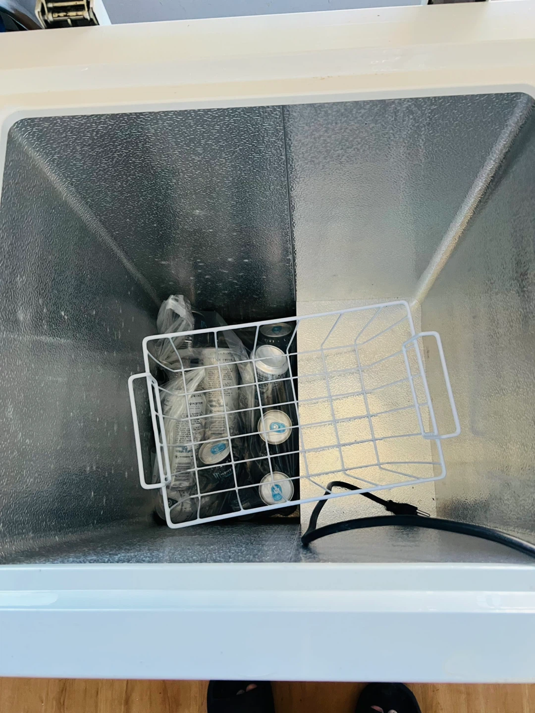 White Chest Freezer with Basket - photo 2