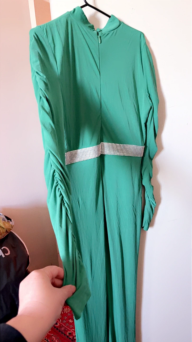 Women's Long Sleeve Ruched Maxi Dress - photo 5