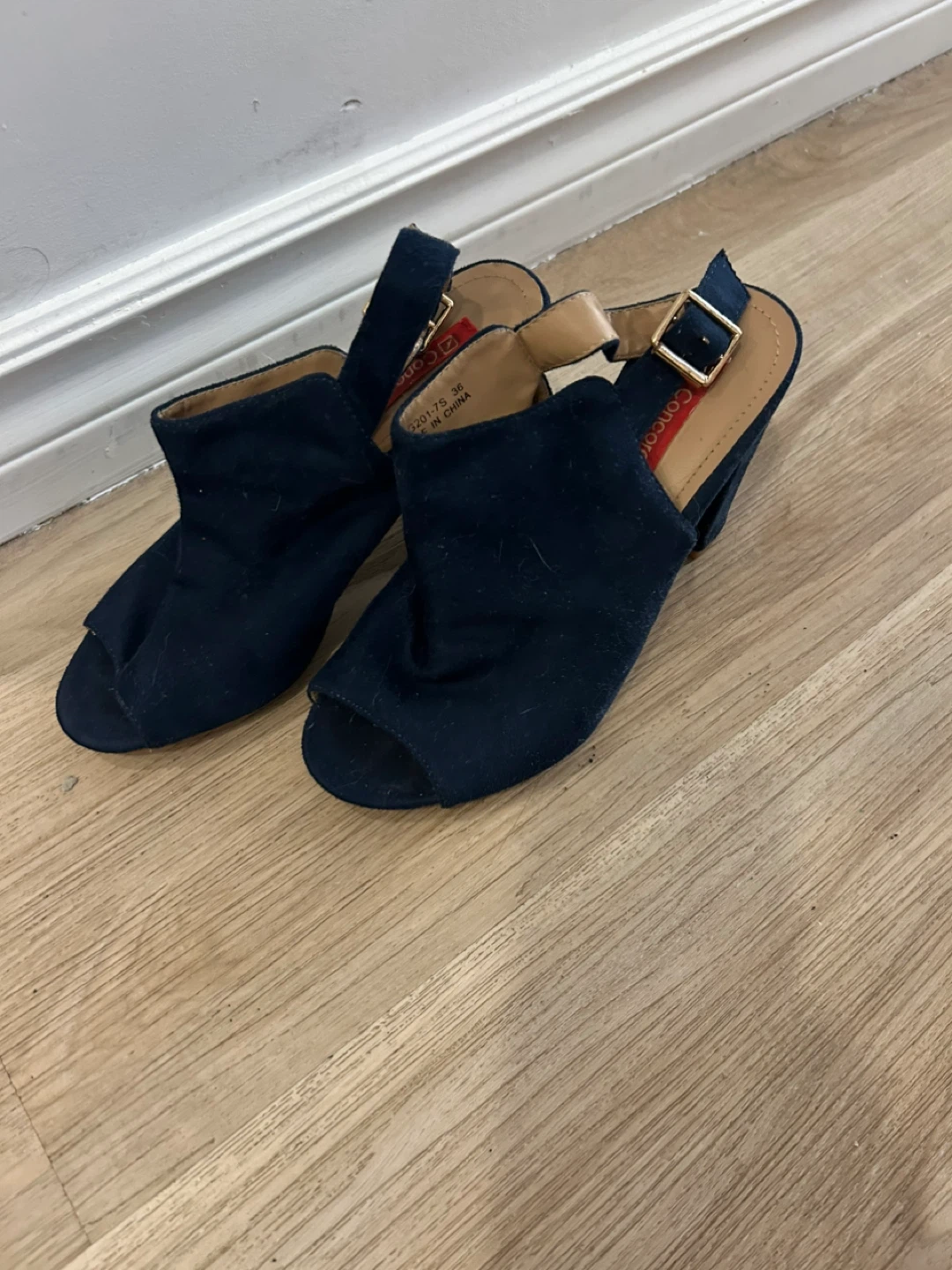 Grey Suede Block Heel Ankle Boots - photo 5
