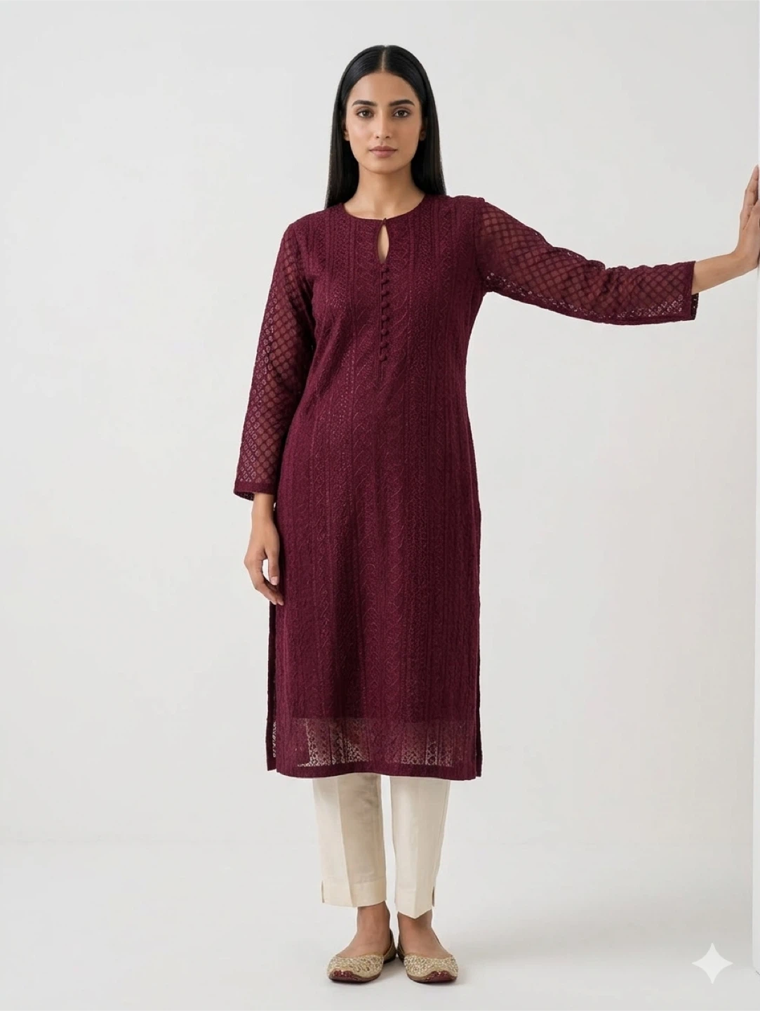Women's Maroon Kurti - photo 3