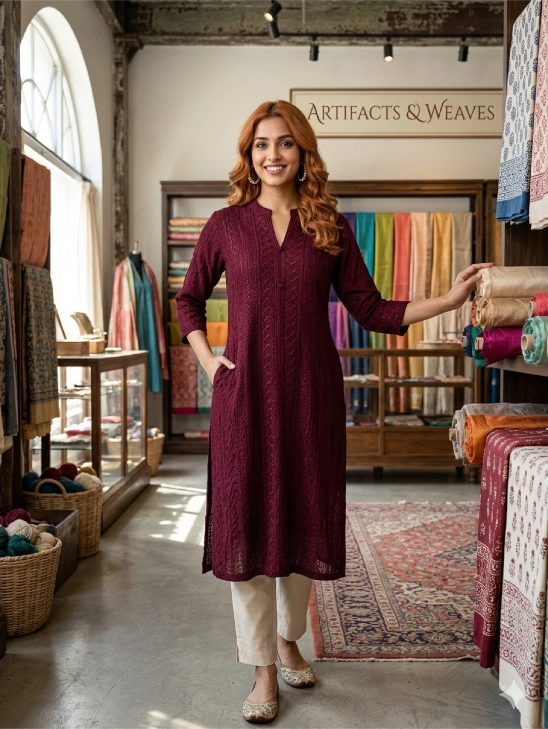 Women's Maroon Kurti - photo 4