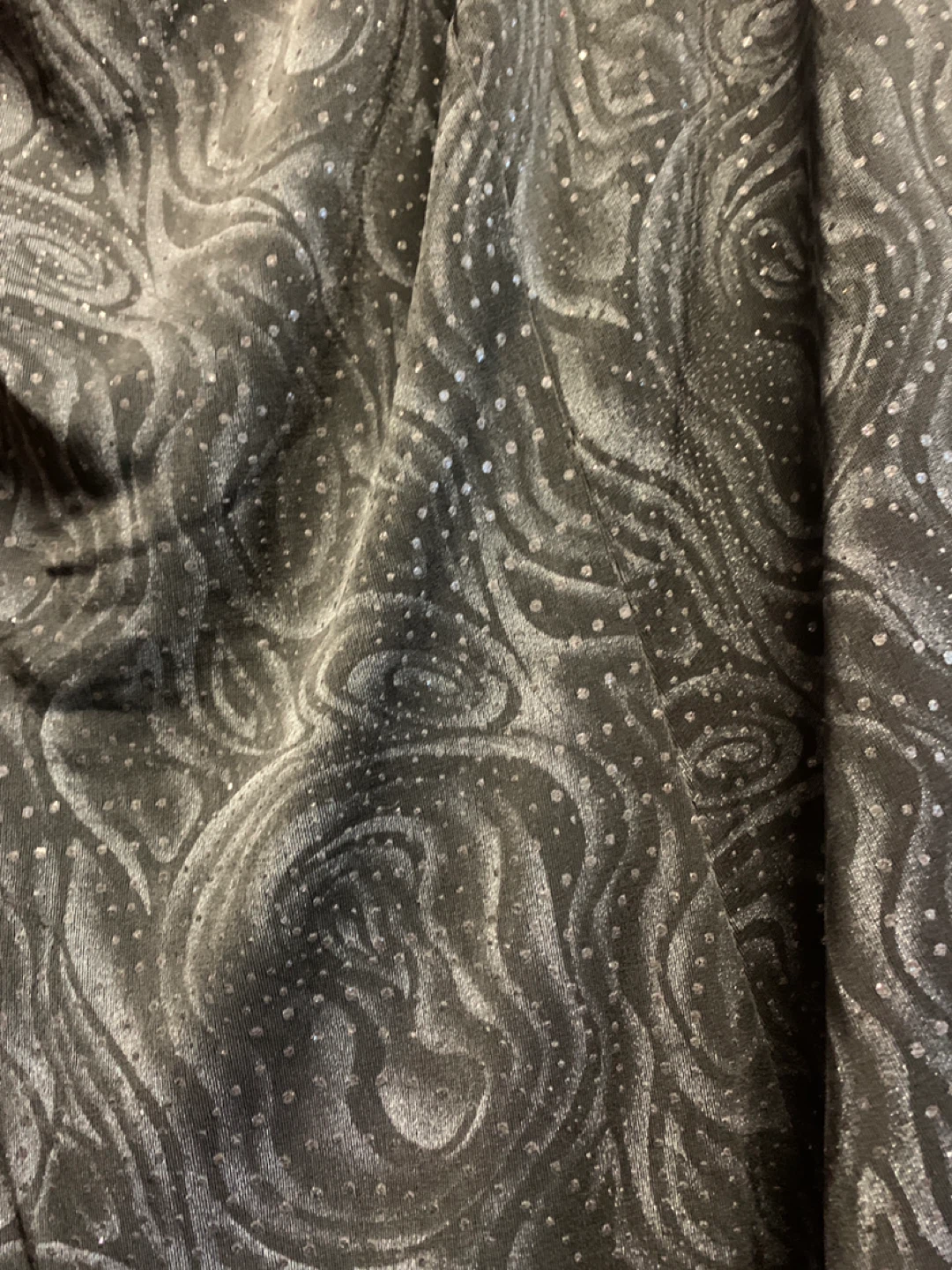 Women's Black Swirl Pattern Skirt with Sparkle - photo 3