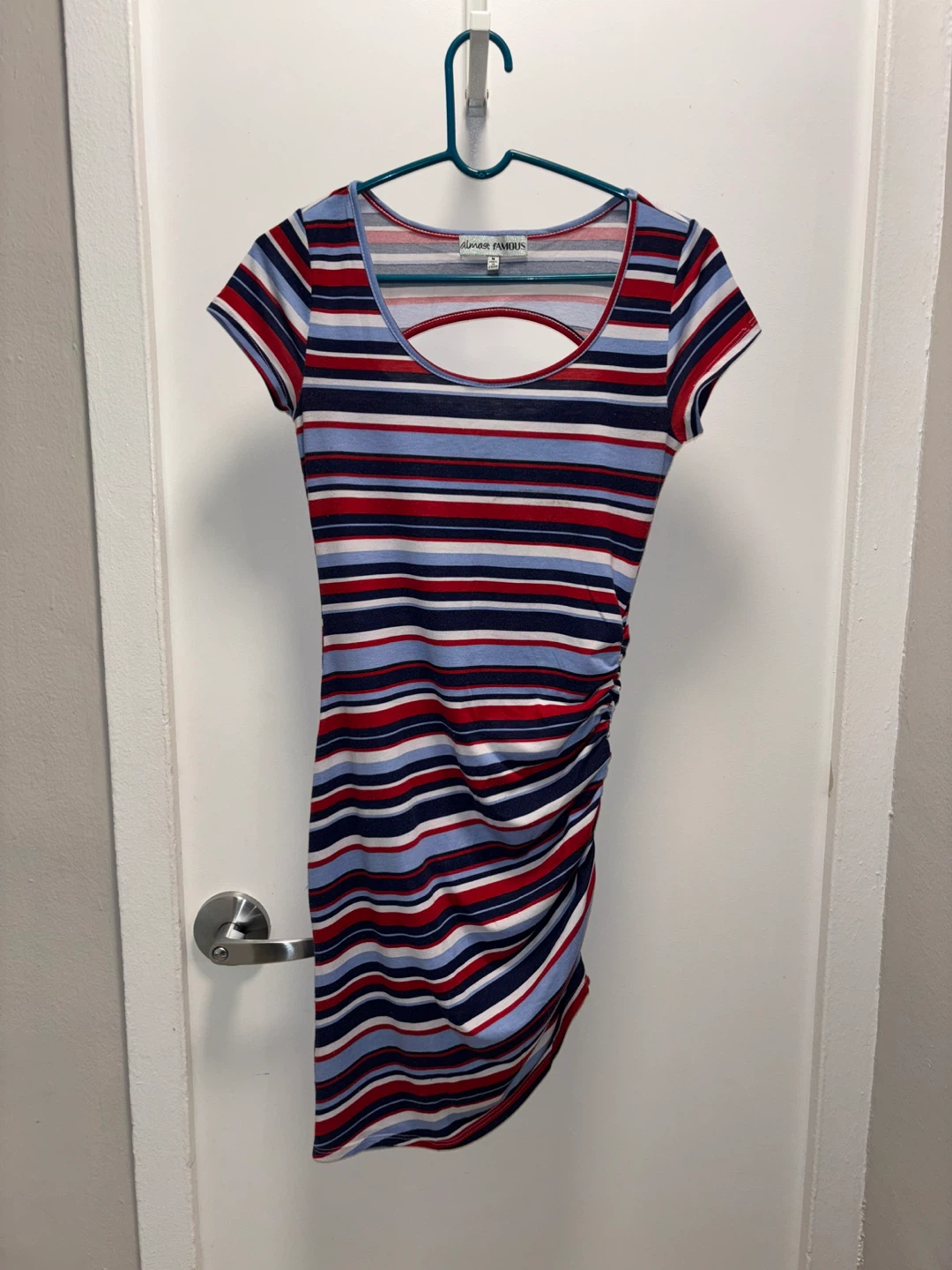 Almost Famous Striped Cutout Dress Size M