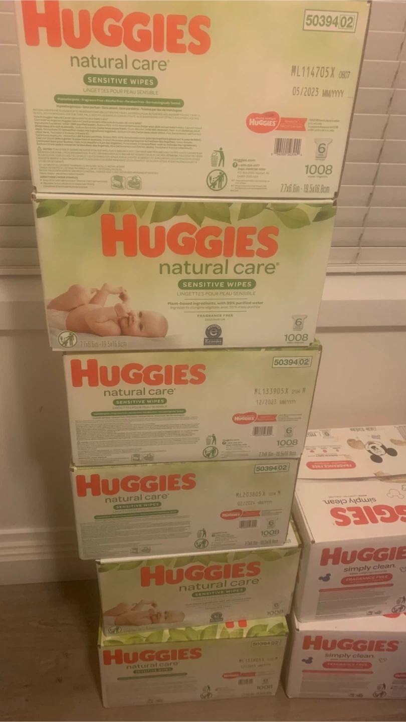 Huggies Wipes – 6 Pack/box (Sealed, 1008 wipes) – Cleaning Only