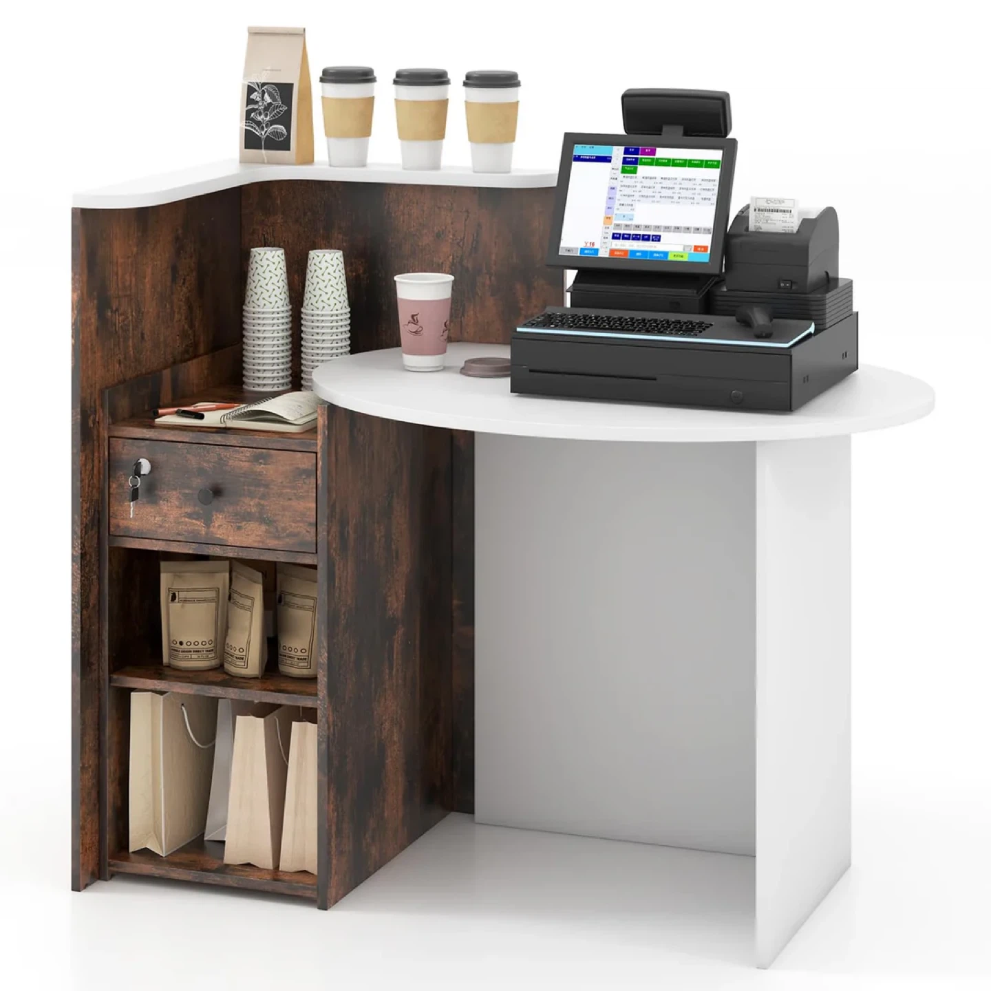 Gymax Reception Desk