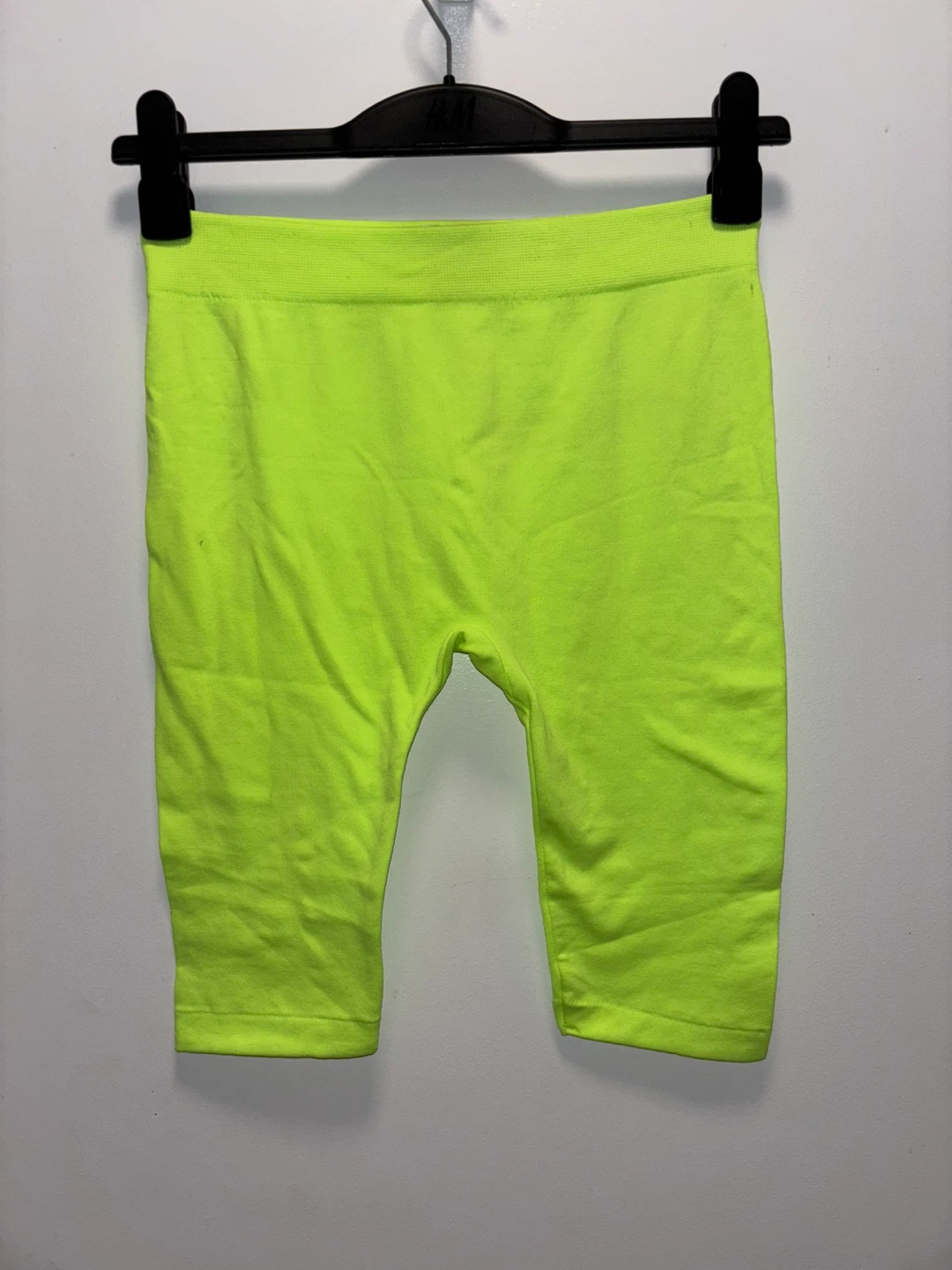 Full Length Neon Green Seamless Biker Shorts