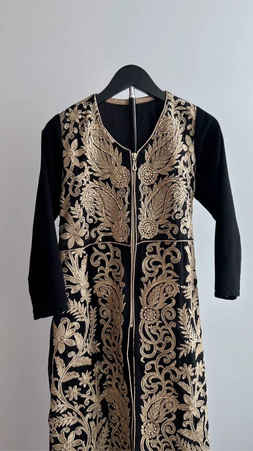 EID SALE! Black & Red Layered Anarkali Dress with Dupatta - photo 3