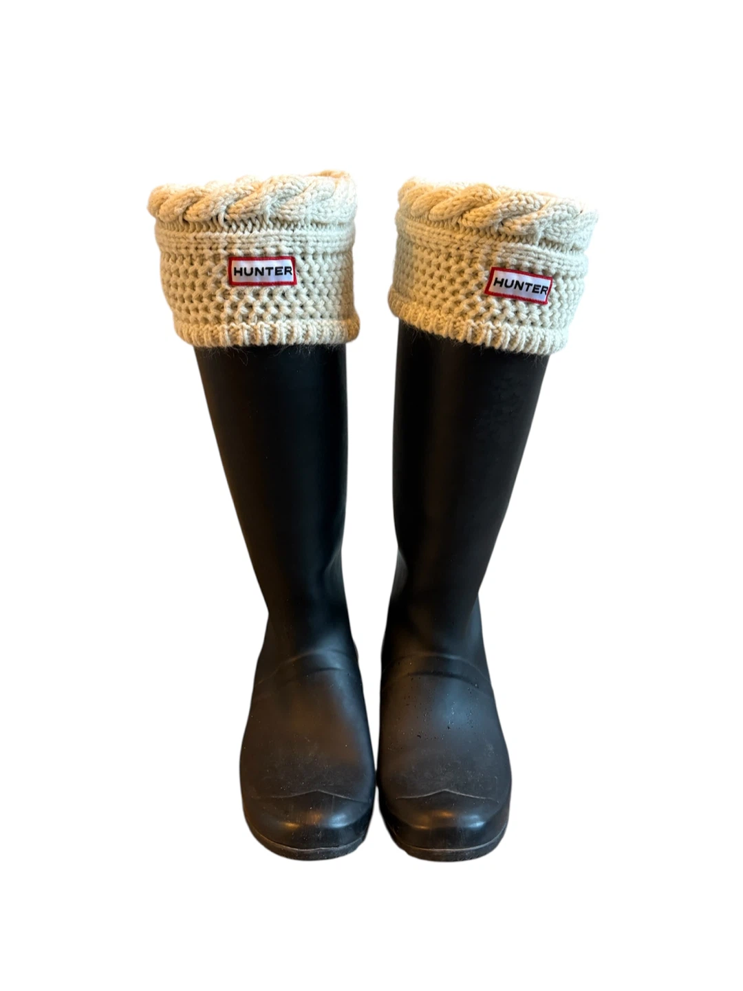 Hunter Tall Cream Cable Knit Boot Socks Size MM US (F) 5-7 - photo 2