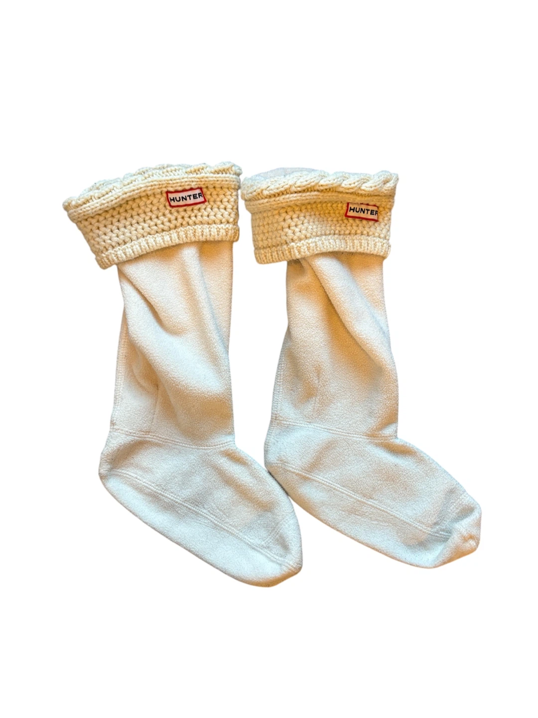 Hunter Tall Cream Cable Knit Boot Socks Size MM US (F) 5-7