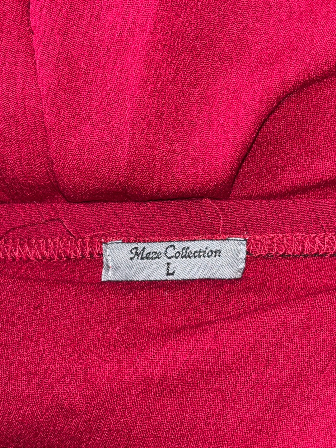 Red Strapless Romper with Embroidery Size L - photo 3