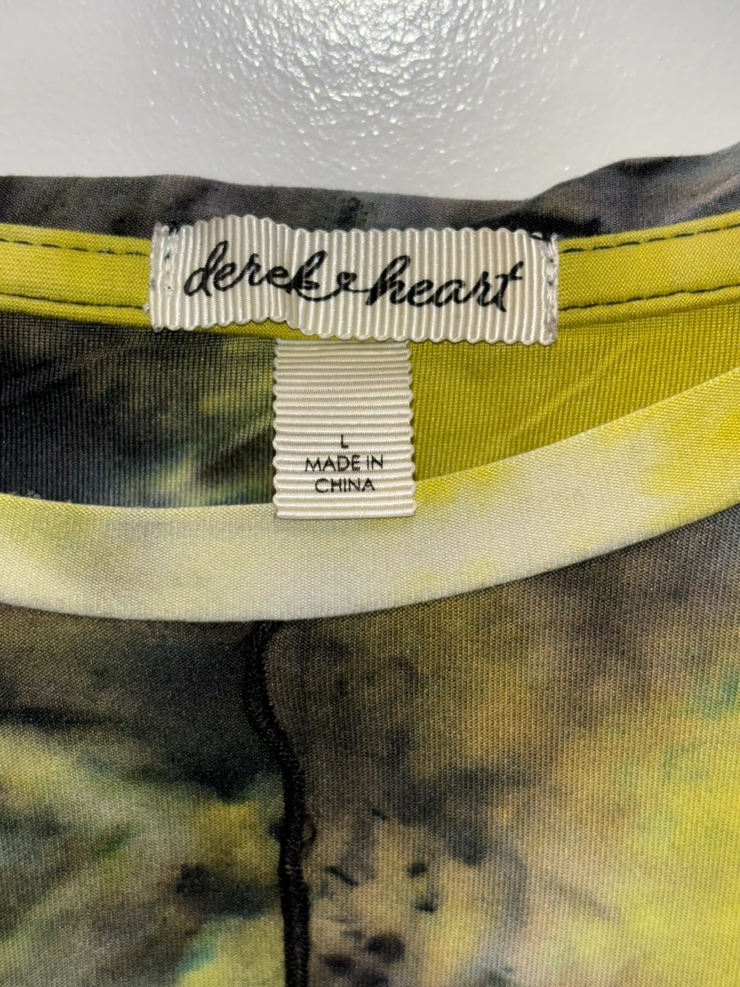 Derek Heart Tie Dye Long Sleeve Crop Top Size Large - photo 3