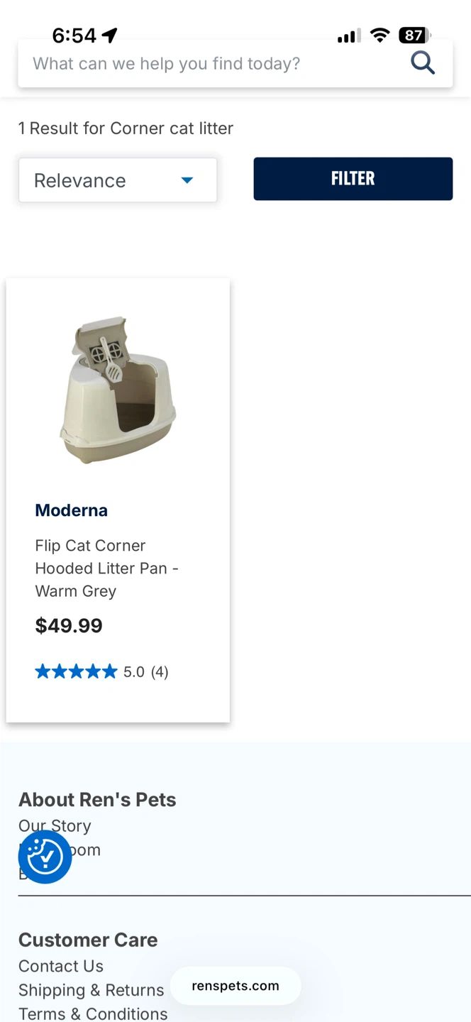 Moderna Flip Cat Corner Hooded Litter Pan - Warm Grey - photo 2