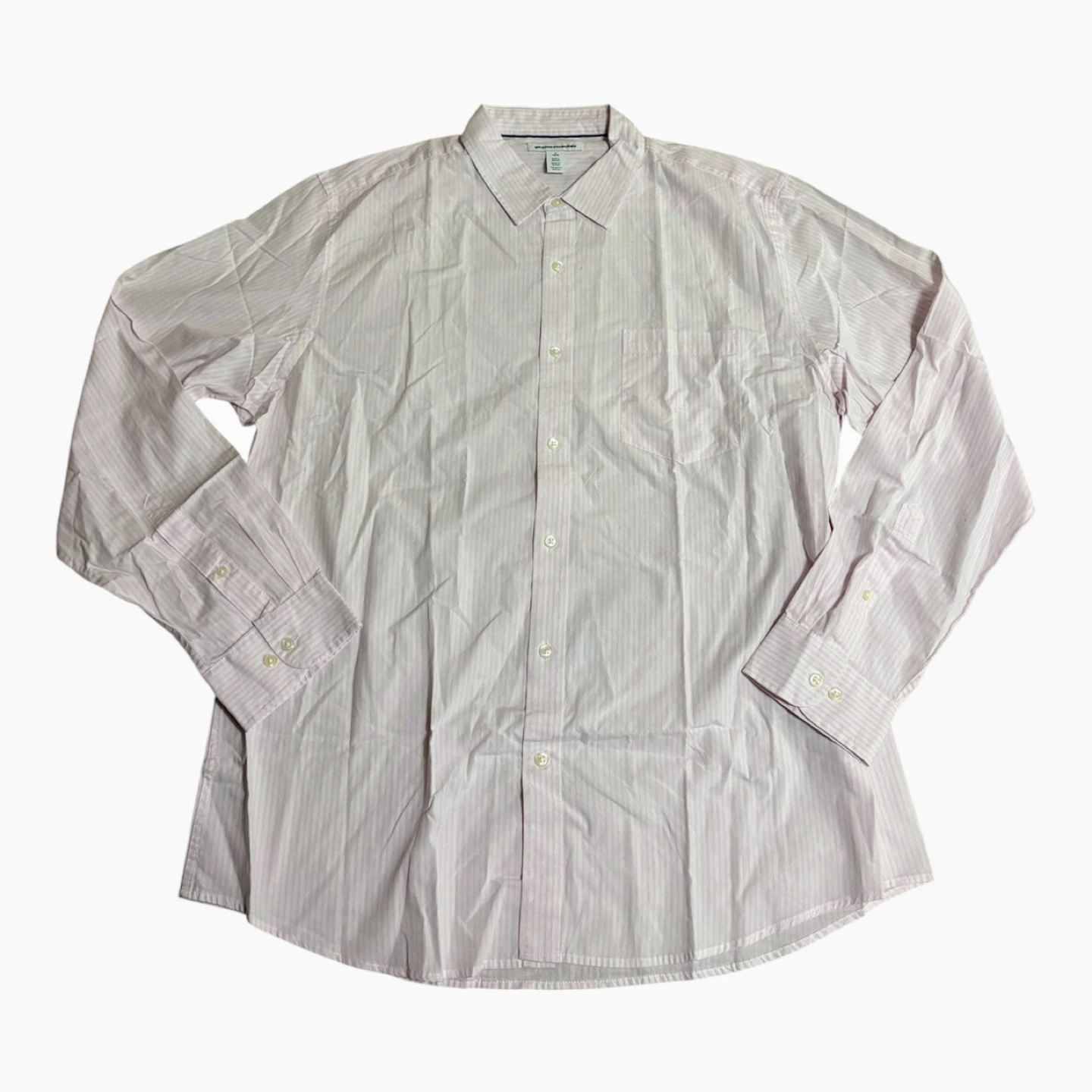 Amazon Essentials Pink Stripe Button-Up Shirt - XL
