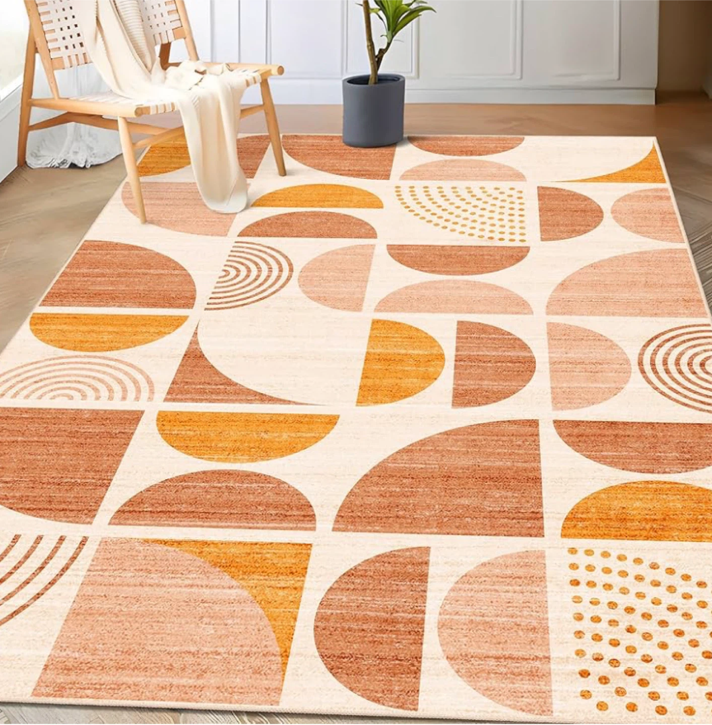 Geometric Area Rug - Mid Century Modern Pattern