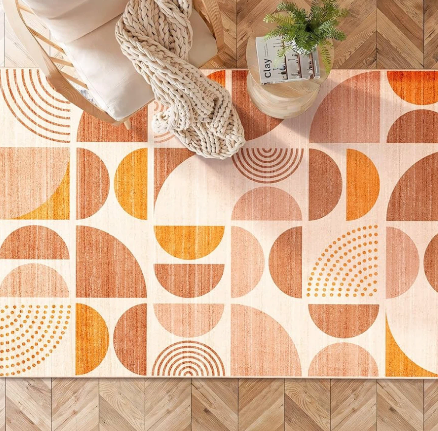 Geometric Area Rug - Mid Century Modern Pattern - photo 2