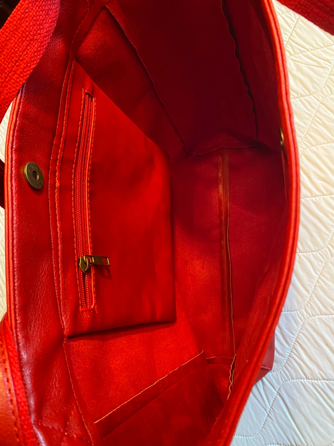 Faux Leather Tote Bags with Inner Pocket and large outer pocket - photo 4