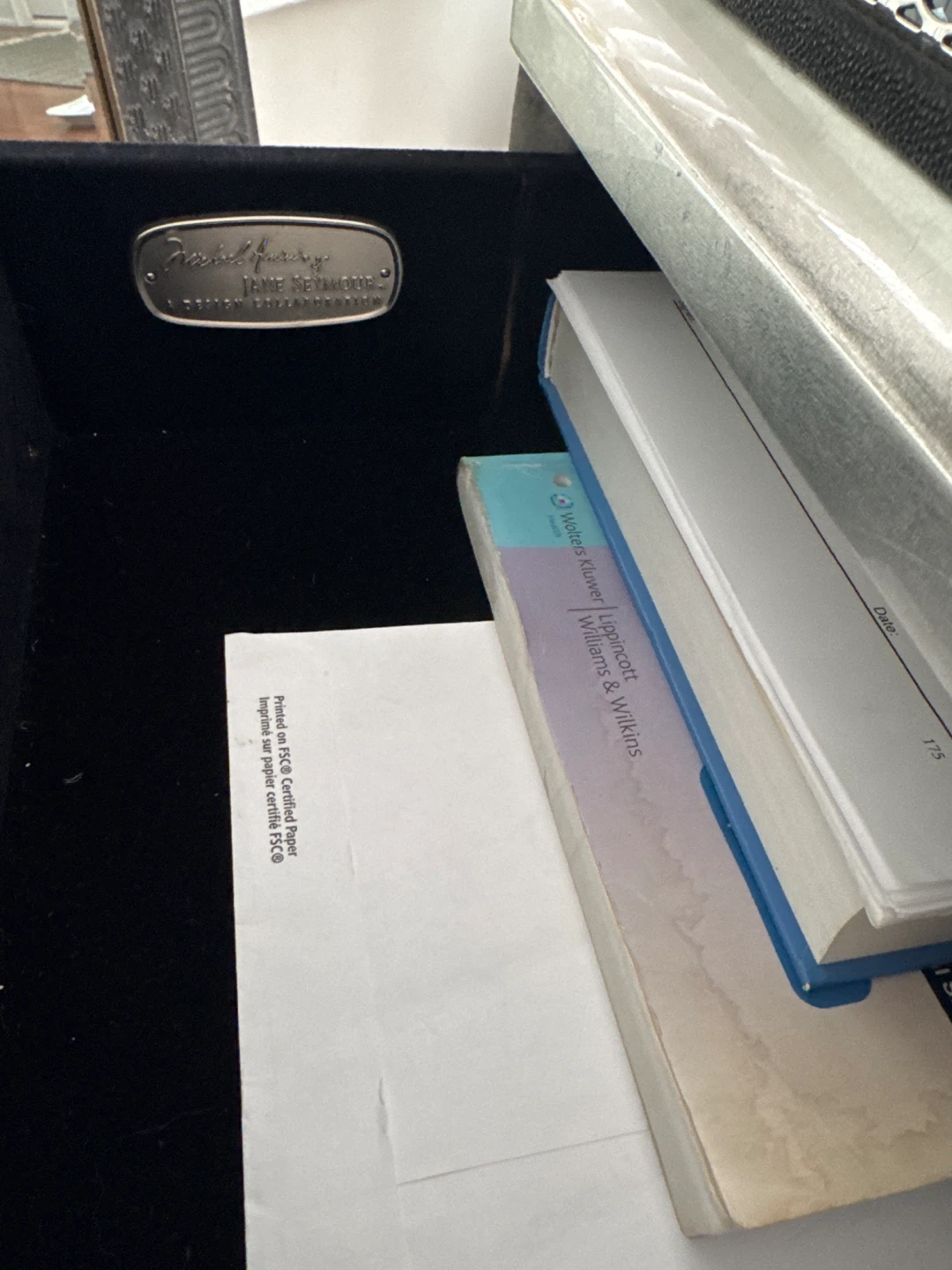 Silver and Black Desk with Decorative Trim - photo 5