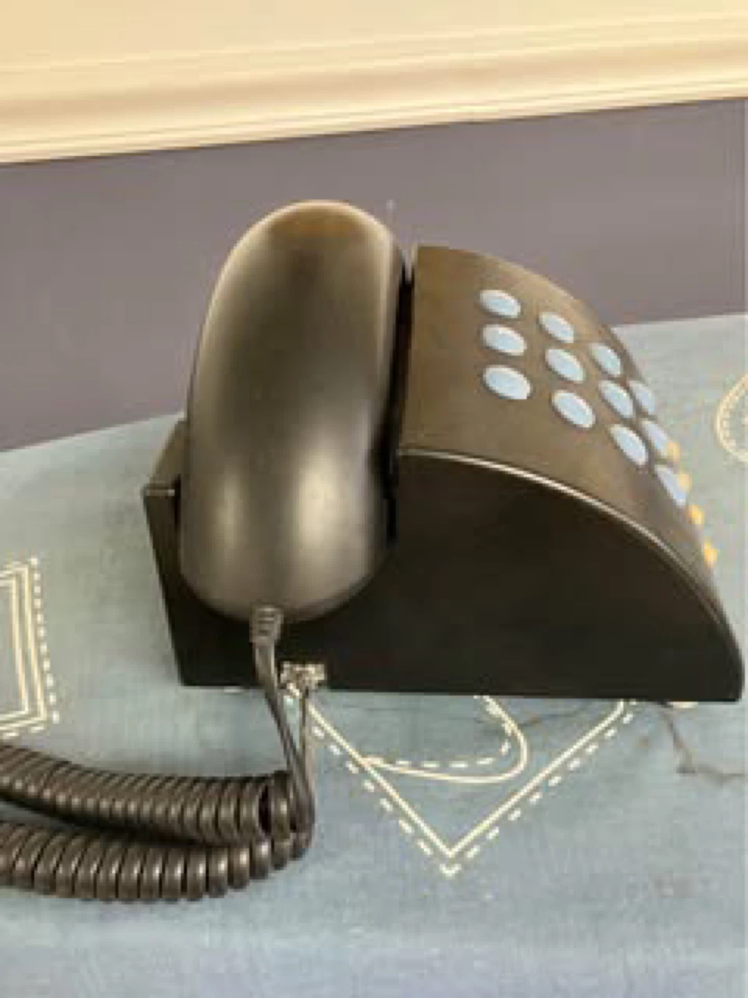 Black Corded Phone with Dial Pad - photo 2