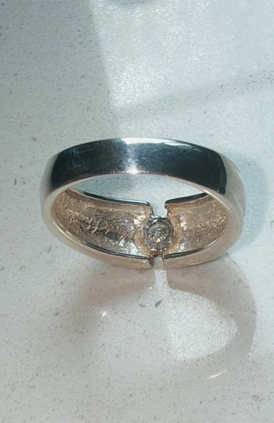 Unisex Sterling Silver CZ Ring - photo 3