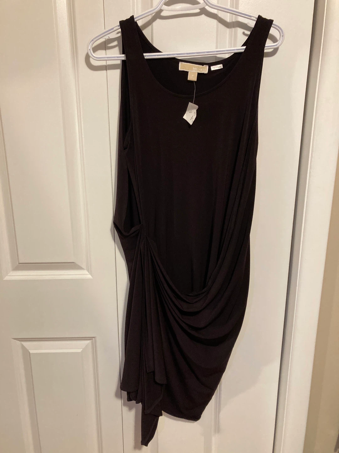 NEW Michael Kors Brown Draped Asymmetrical Dress Size M
