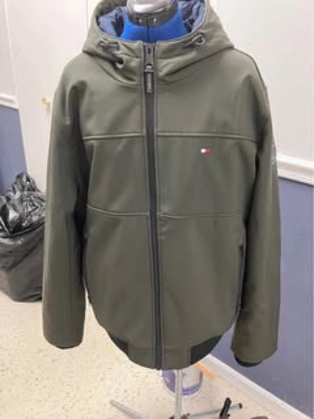Tommy Hilfiger Men's Green Hooded Jacket