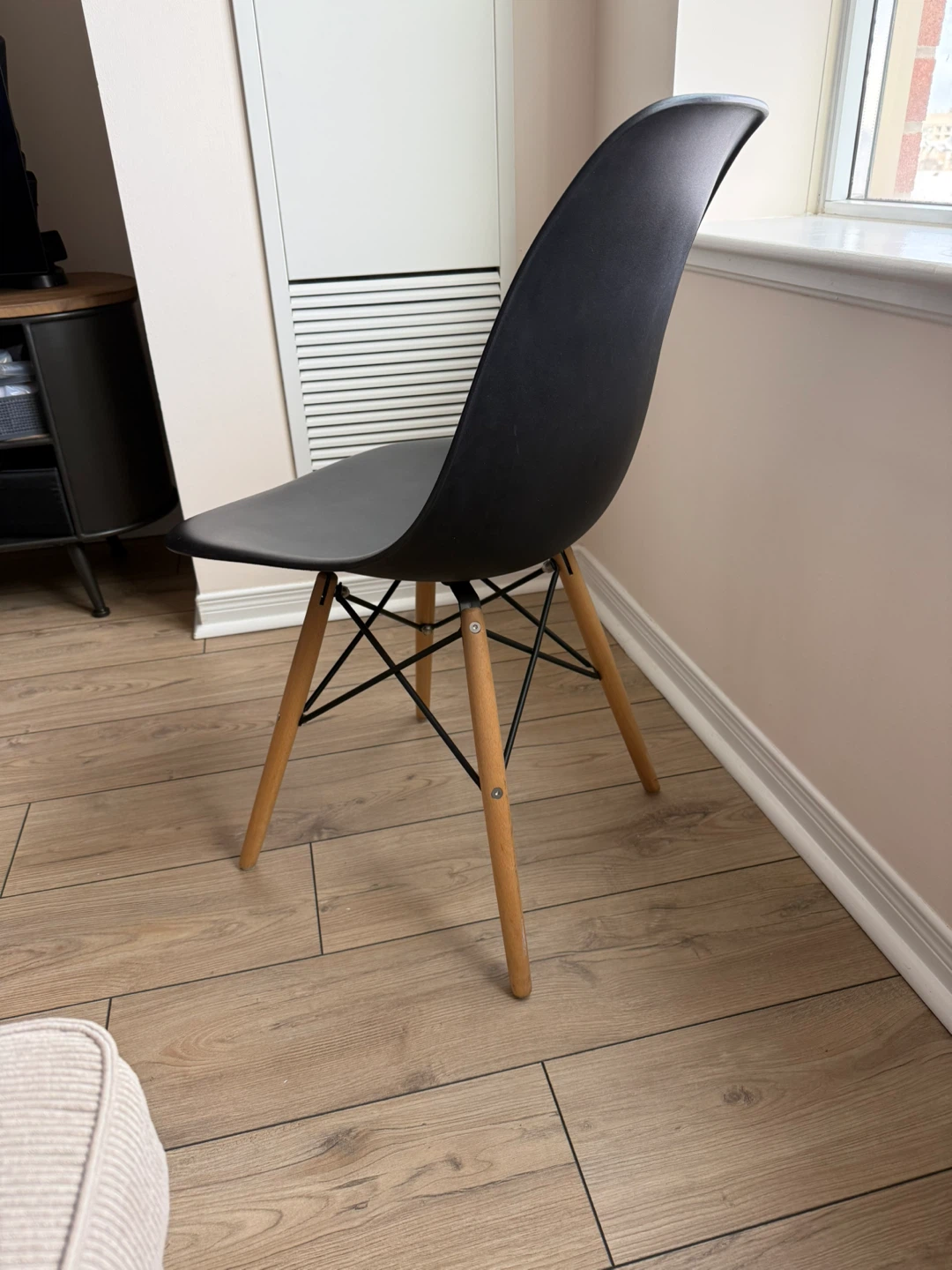 Set of four Black Dining Chair with Wooden Legs - photo 4