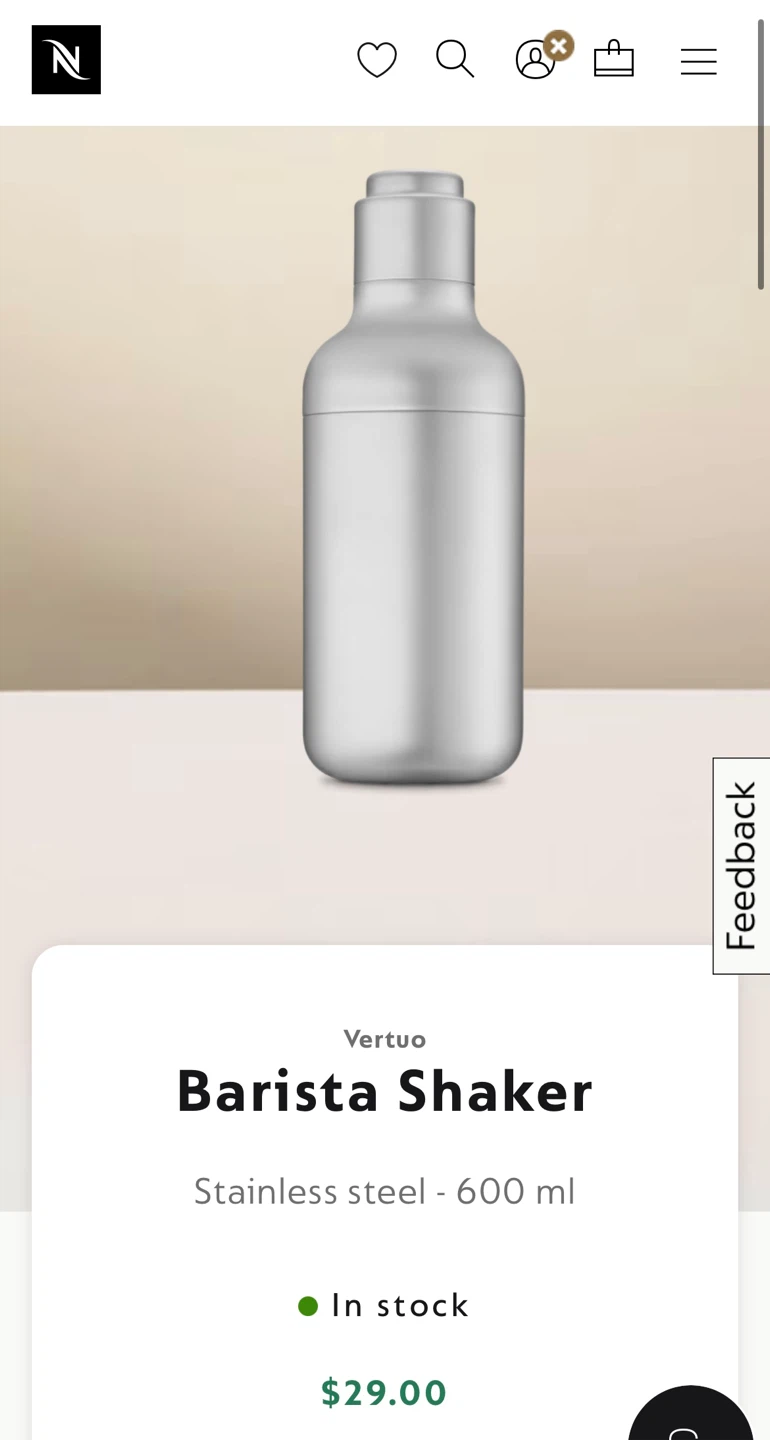 Nespresso Vertuo Barista Shaker - Stainless Steel - photo 3