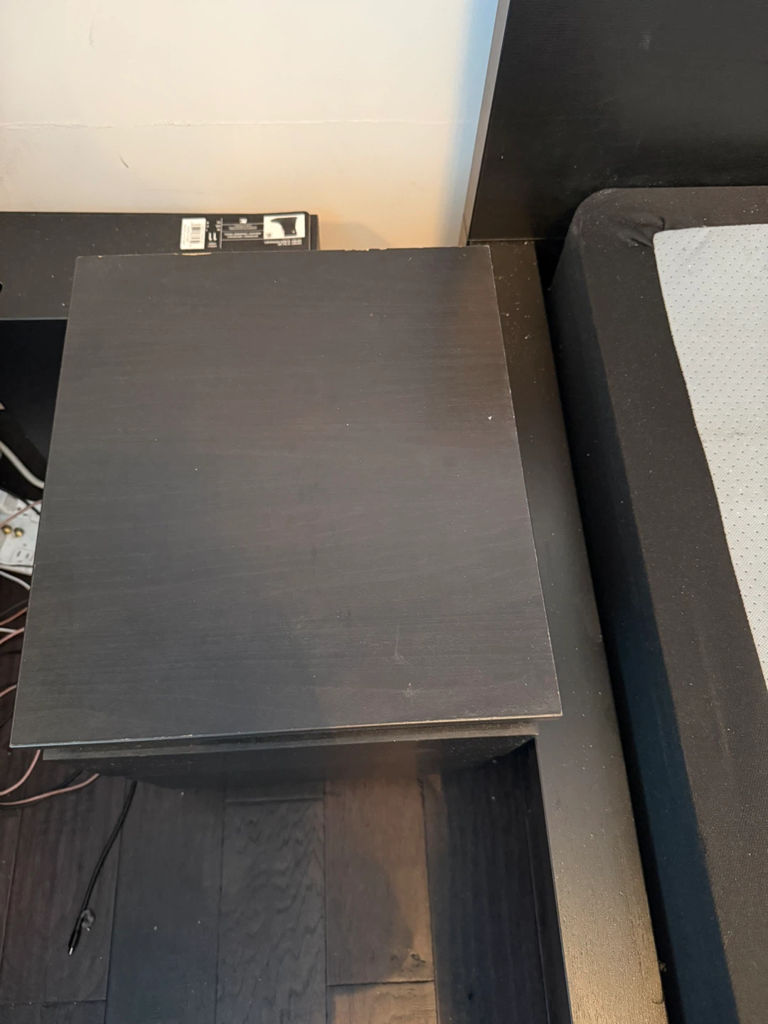 Black Queen Bed Frame with Nightstands and Dresser - photo 4