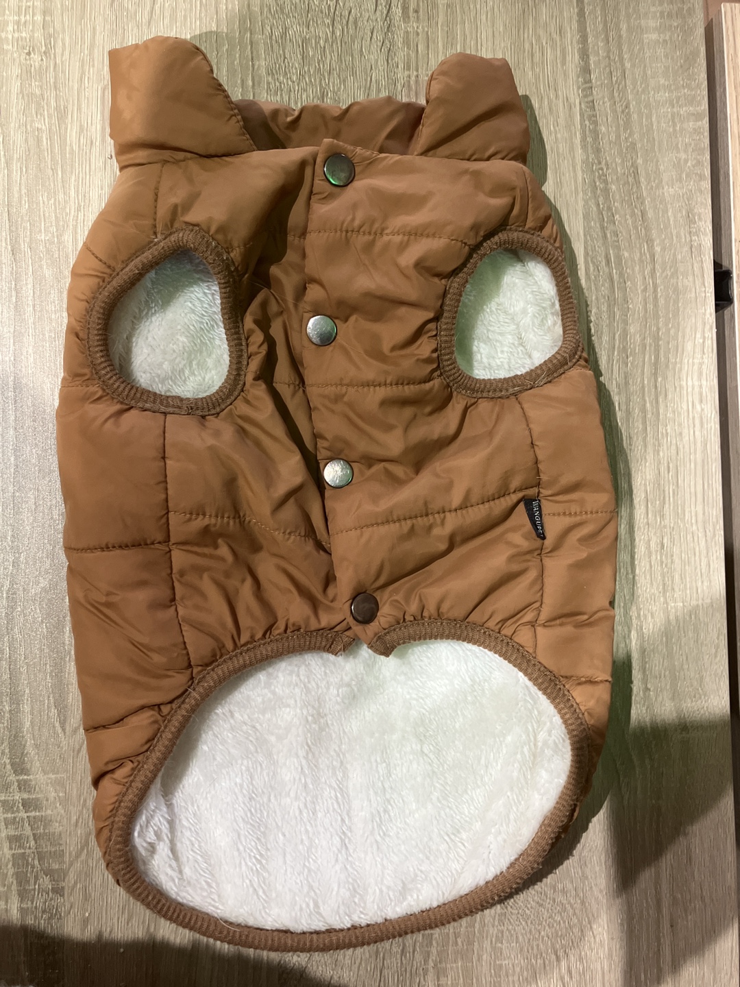 Coffee Brown Puffer Dog Vest - Size L - photo 3