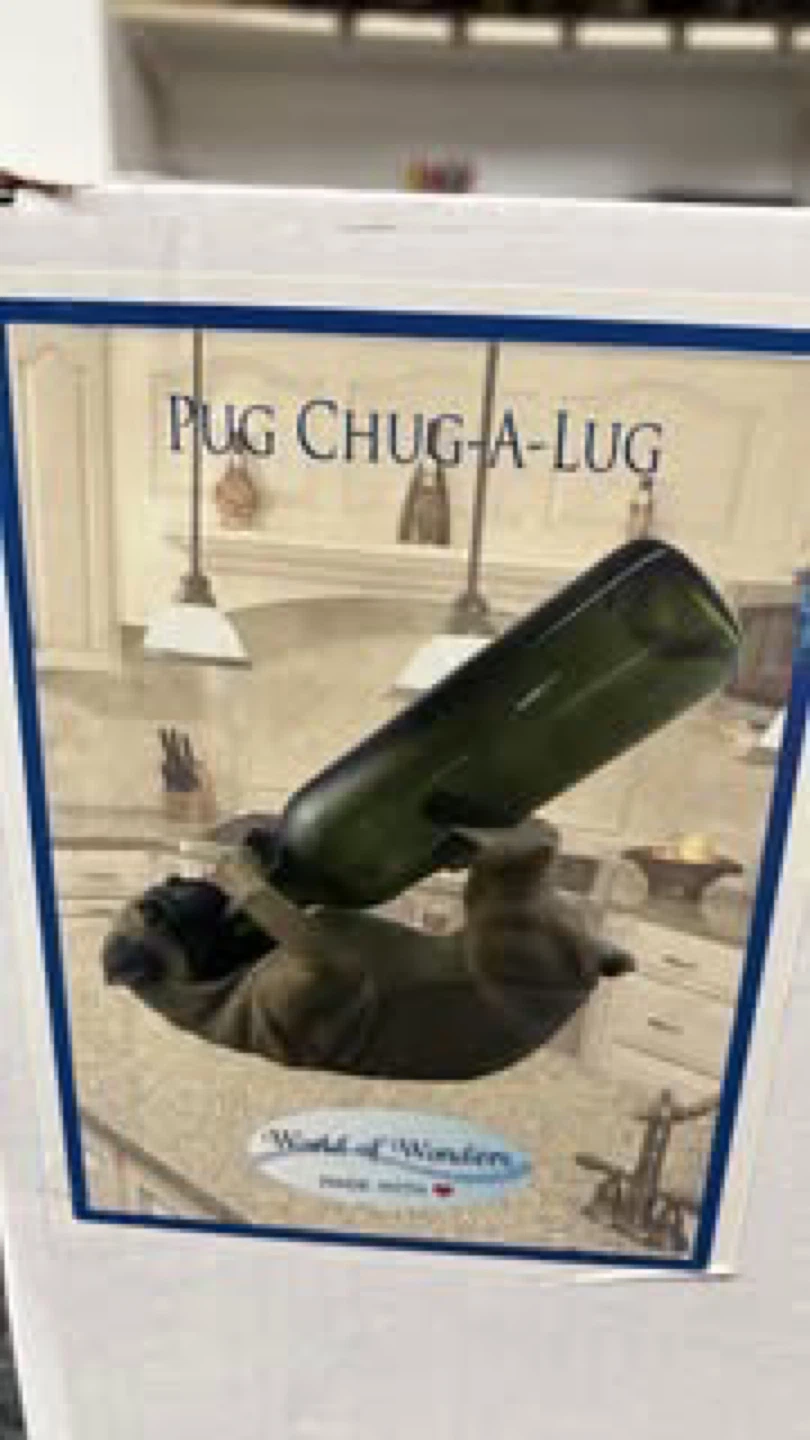 World of Wonders Pug Chug-A-Lug Wine Bottle Holder