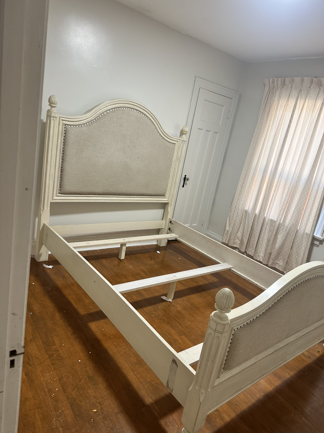 Cream Upholstered Bed Frame - photo 3