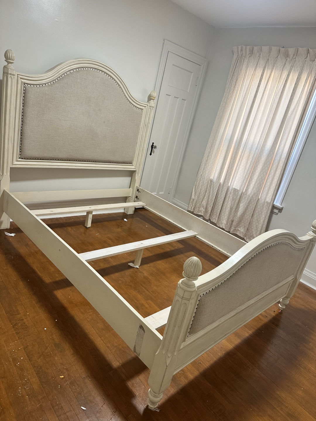 Cream Upholstered Bed Frame - photo 4