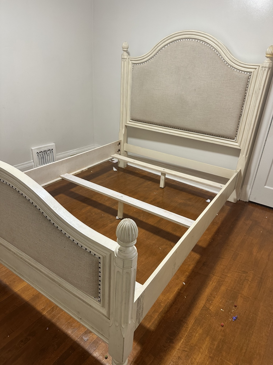 Cream Upholstered Bed Frame - photo 2