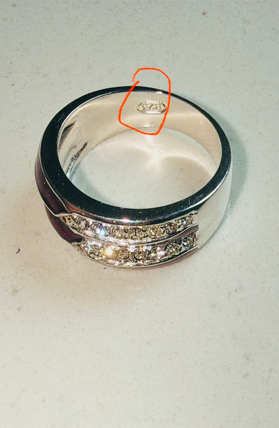 925 Sterling Silver W/Genuine Crystals & Purple enamel - photo 4