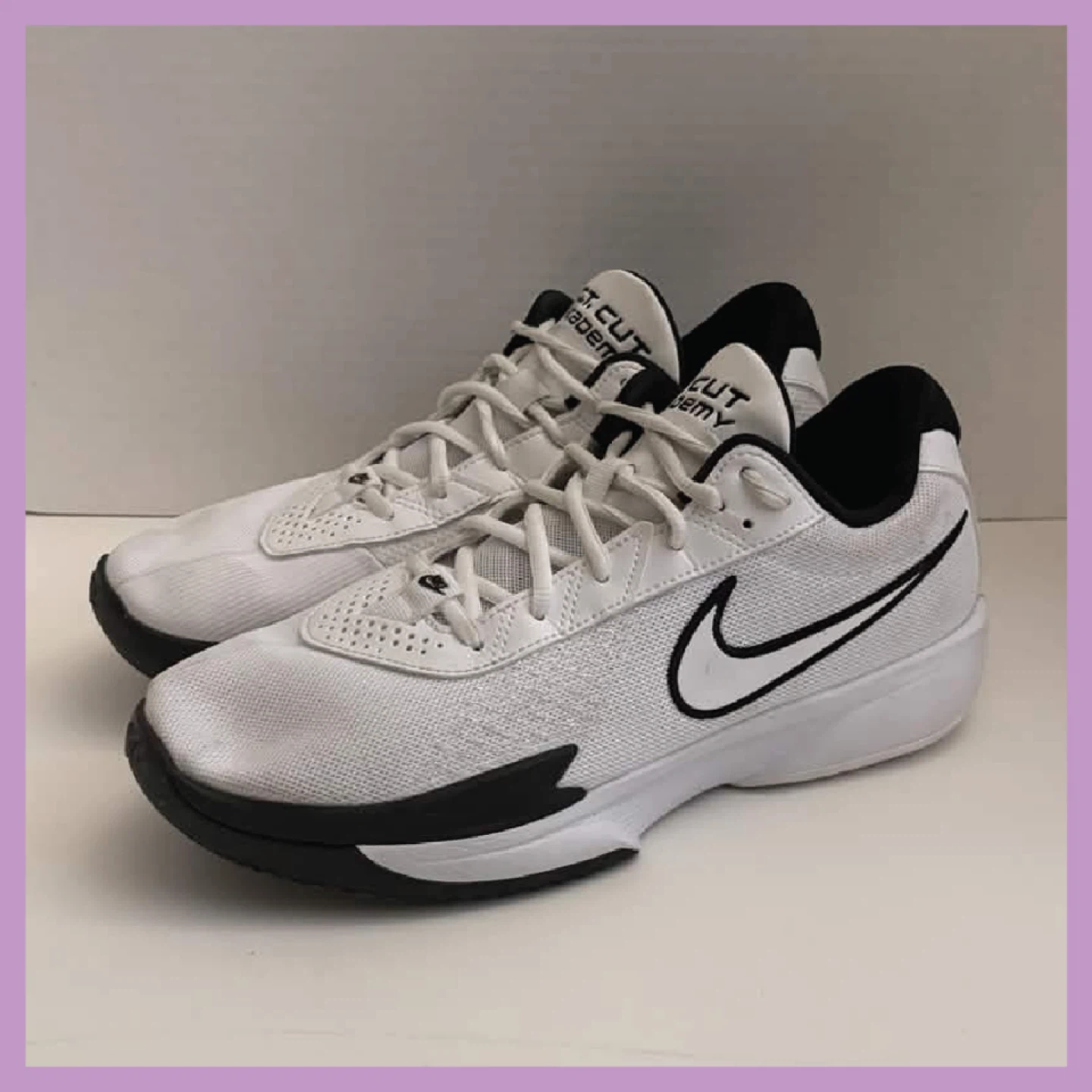 Nike GT Cut Academy White and Black Size 9.5