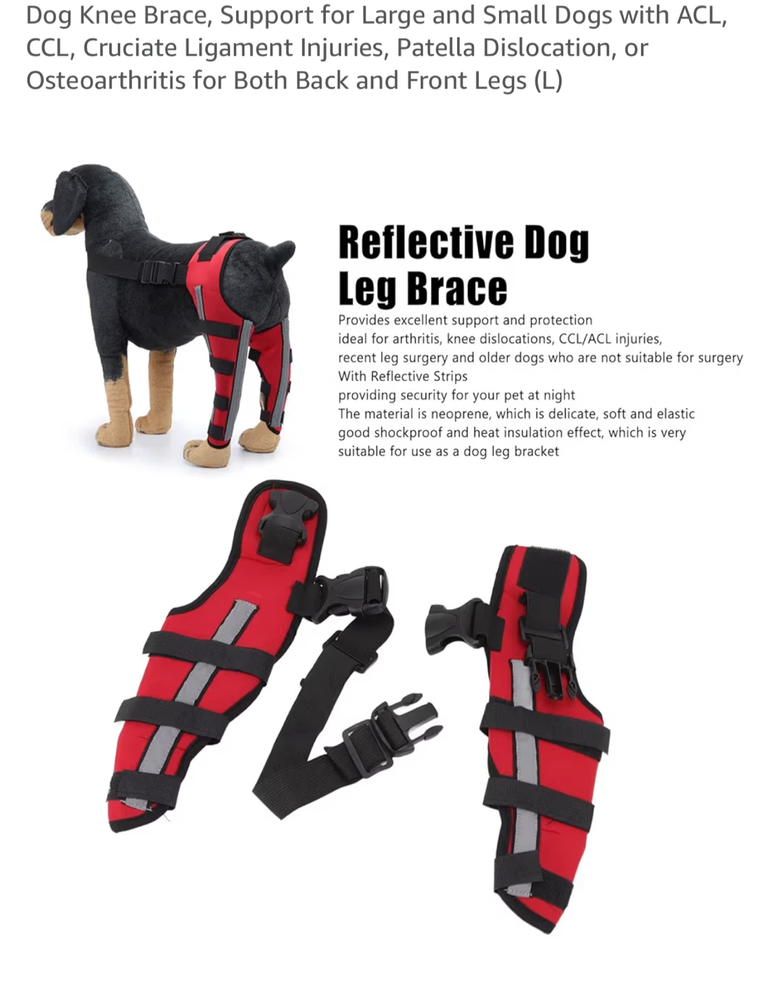 Dog Leg Brace for ACL Support - Size Large - photo 2