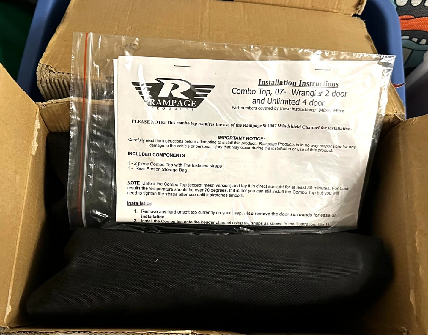 Rampage Products Combo Top for Jeep Wrangler Unlimited - photo 2
