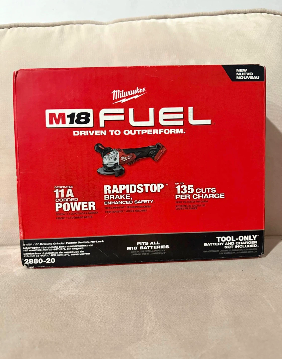New Milwaukee M18 FUEL 4-1/2" Braking Grinder