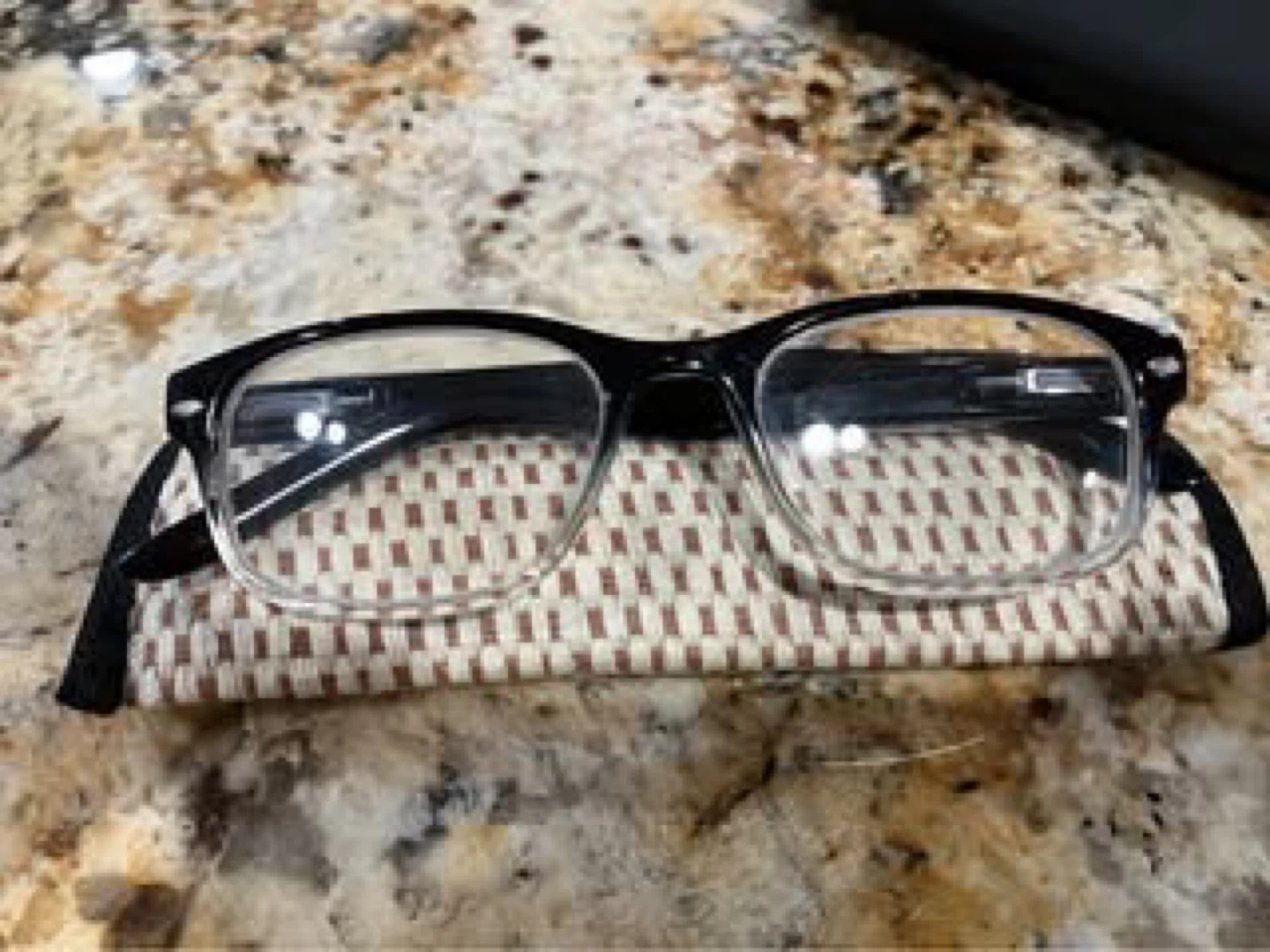 Black Reading Glasses with Case