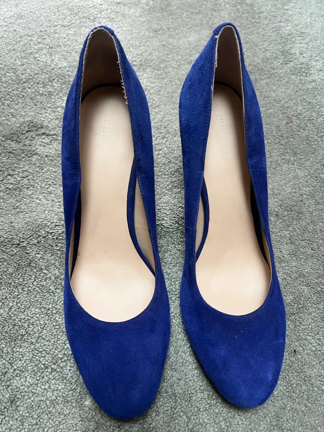Nine West Blue Suede Pumps size 10 M.