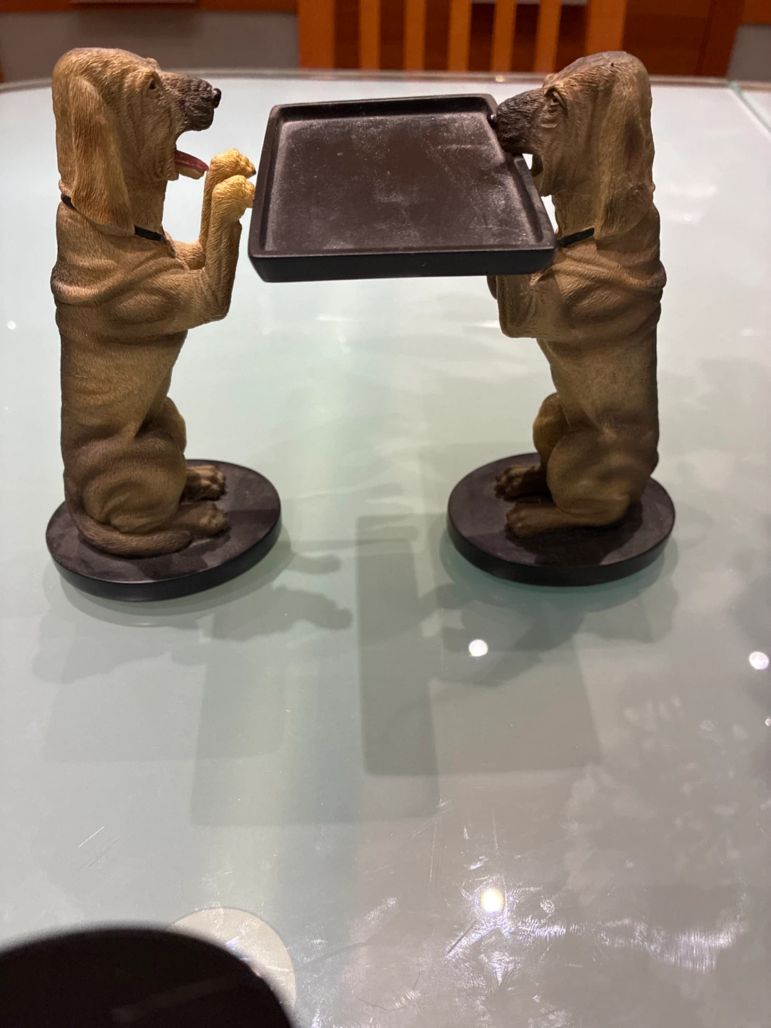 Dog Figurines with Tray